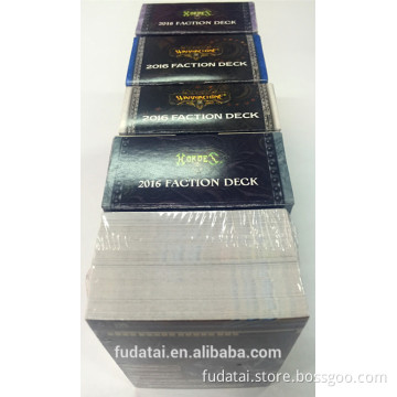 FDT customized popular paper game card printing with box printing pvc window
